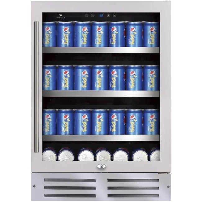 Centre de brevage Wine Cell’R inox 24 pouces, porte vitrée – WC54SSTBC5