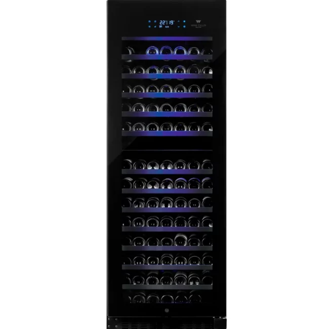 Cellier à vin Wine Cell’R Black Pearl 24 pouces, 181 bouteilles, double zone – WC181FGD6
