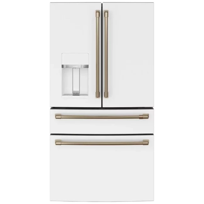 Réfrigérateur Café blanc mat 36 pouces, 22,3 pi³, profondeur comptoir, portes françaises – CXE22DP4PW2