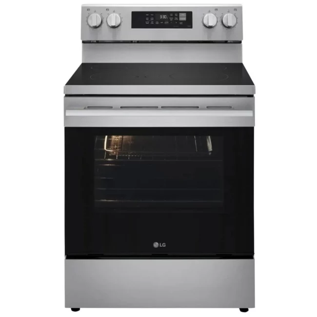 Cuisinière LG inox 30 pouces, 6,3 pi³, convection, Air Fry – LREN6323YE