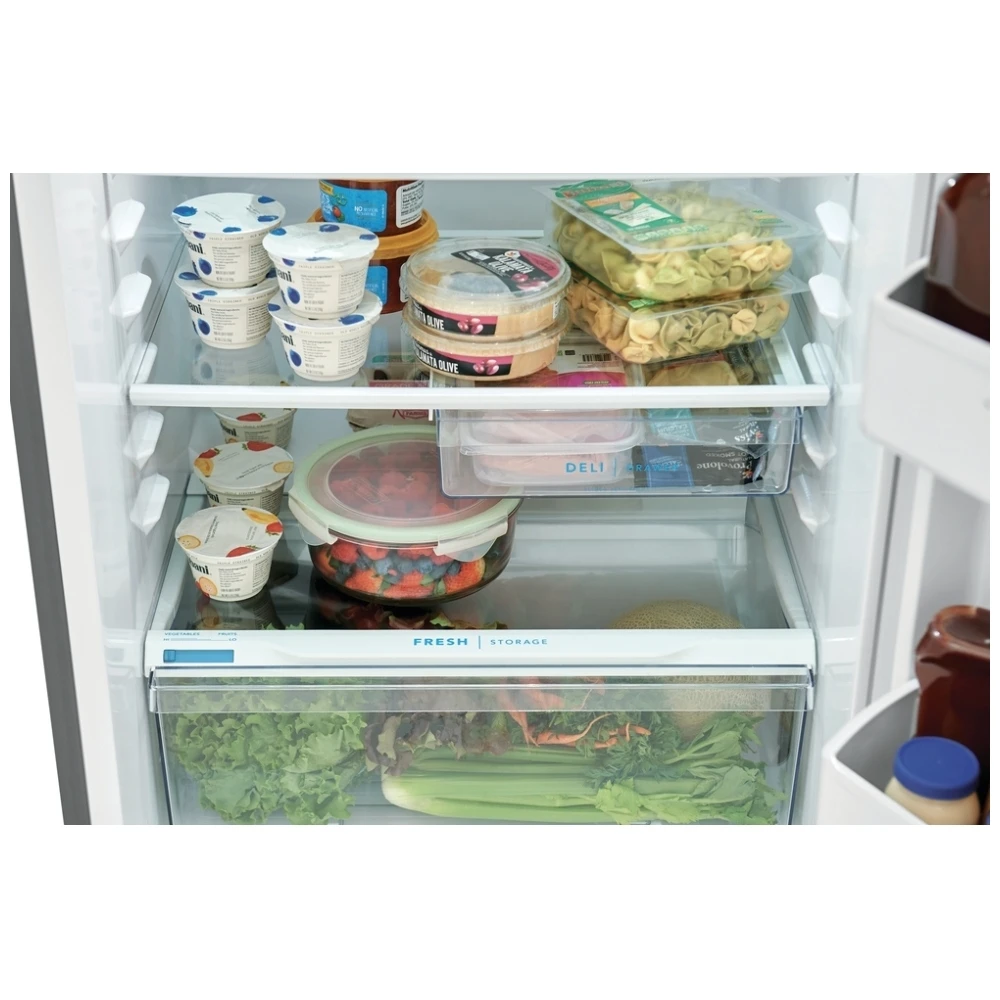Réfrigérateur Frigidaire inox 28 pouces, 13,9 pi³, congélateur en haut – FFHT1425VV – Image 4