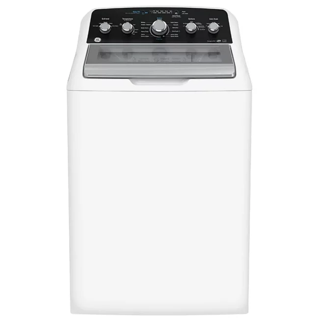 Laveuse GE blanche 27 pouces, 4,9 pi³, chargement vertical – GTW491BMRWS