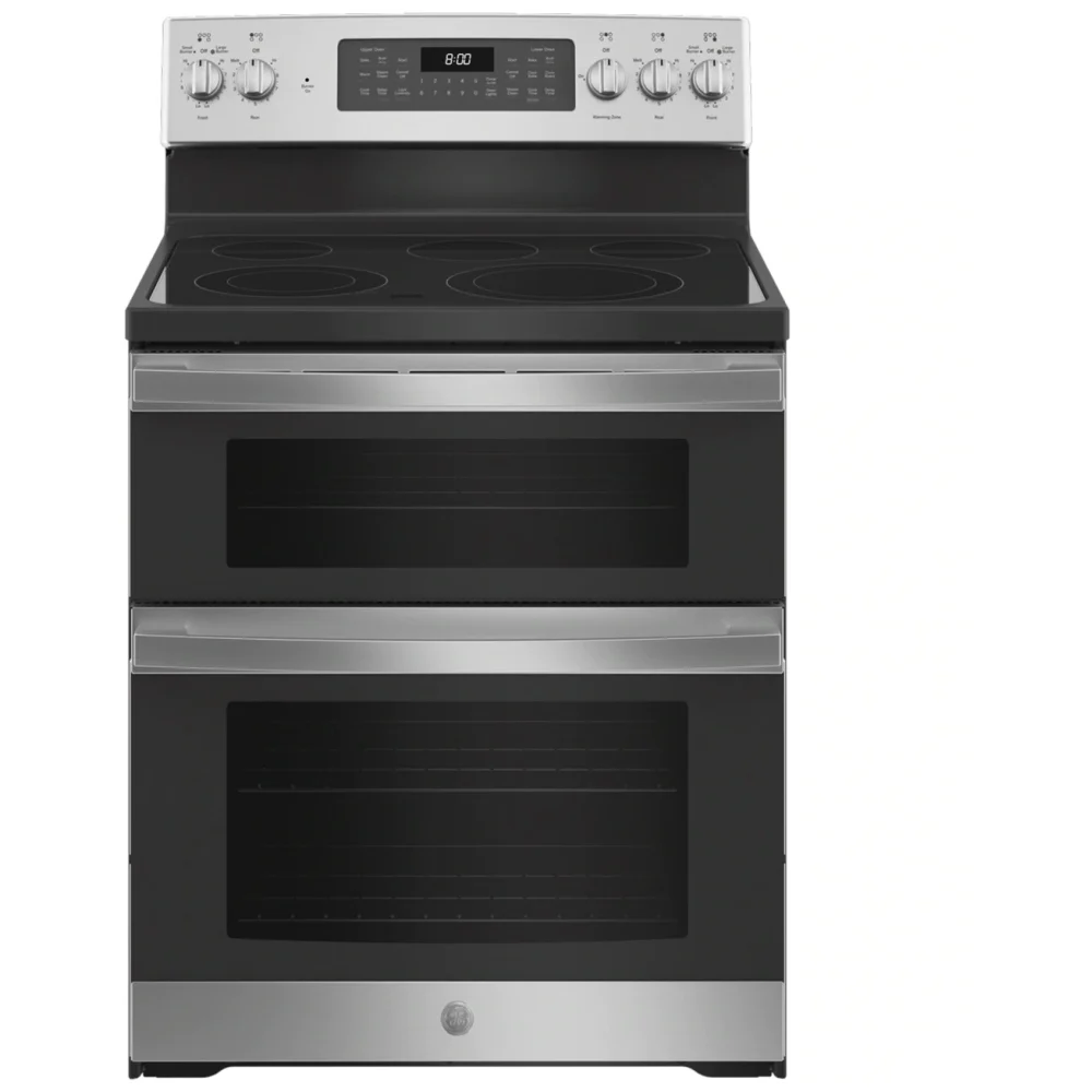 Cuisinière GE inox 30 pouces, 6,6 pi³, double four, convection – JBS86SPSS