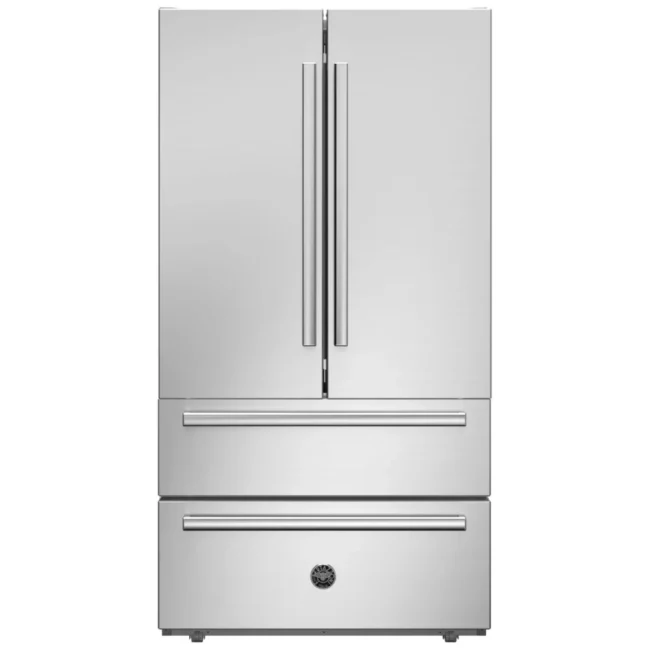 Réfrigérateur Bertazzoni inox 36 pouces, 22,5 pi³, profondeur comptoir, portes françaises – REF36FDFIXNV