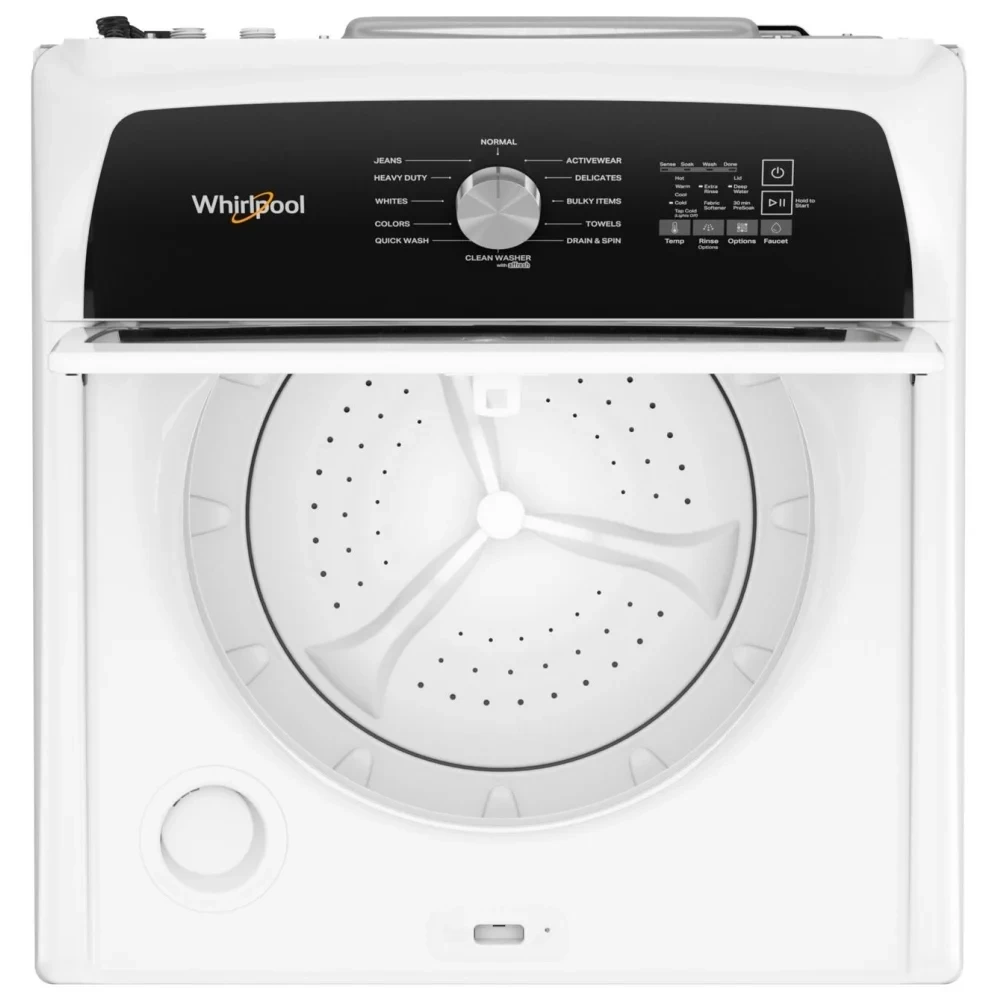 Ensemble laveuse-sécheuse Whirlpool blanc 28 pouces, 5,3 + 7,0 pi³ – WTW5020SW & YWED5010LW - Image 3