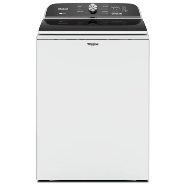 Laveuse Whirlpool blanche 27 pouces, 6,1 pi³, chargement vertical – WTW6157PW