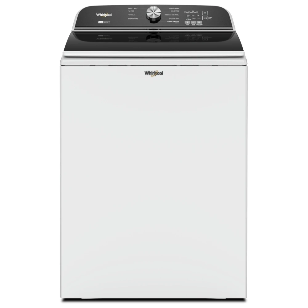 Laveuse Whirlpool blanche 27 pouces, 6,1 pi³, chargement vertical – WTW6157PW