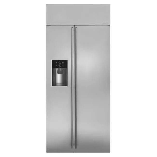 Réfrigérateur encastrable Monogram inox 36 pouces, 21,2 pi³, côte à côte – ZISS360DKSS