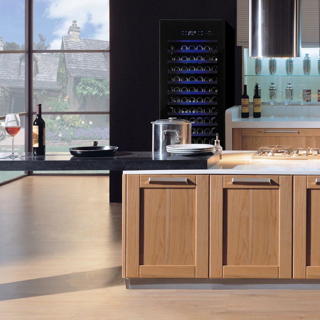 Cellier Wine Cell'R Black Pearl – 194 bouteilles, 1 zone, noir – WC194FGB7 - Image 3