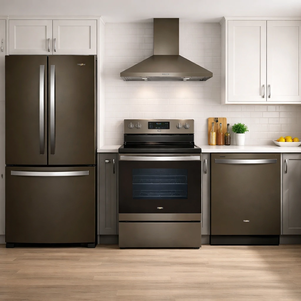 Combos réfrigérateur et lave-vaisselle Whirlpool acier inoxydable noir – WRFF5333PV & WDT750SAKV - Image 2