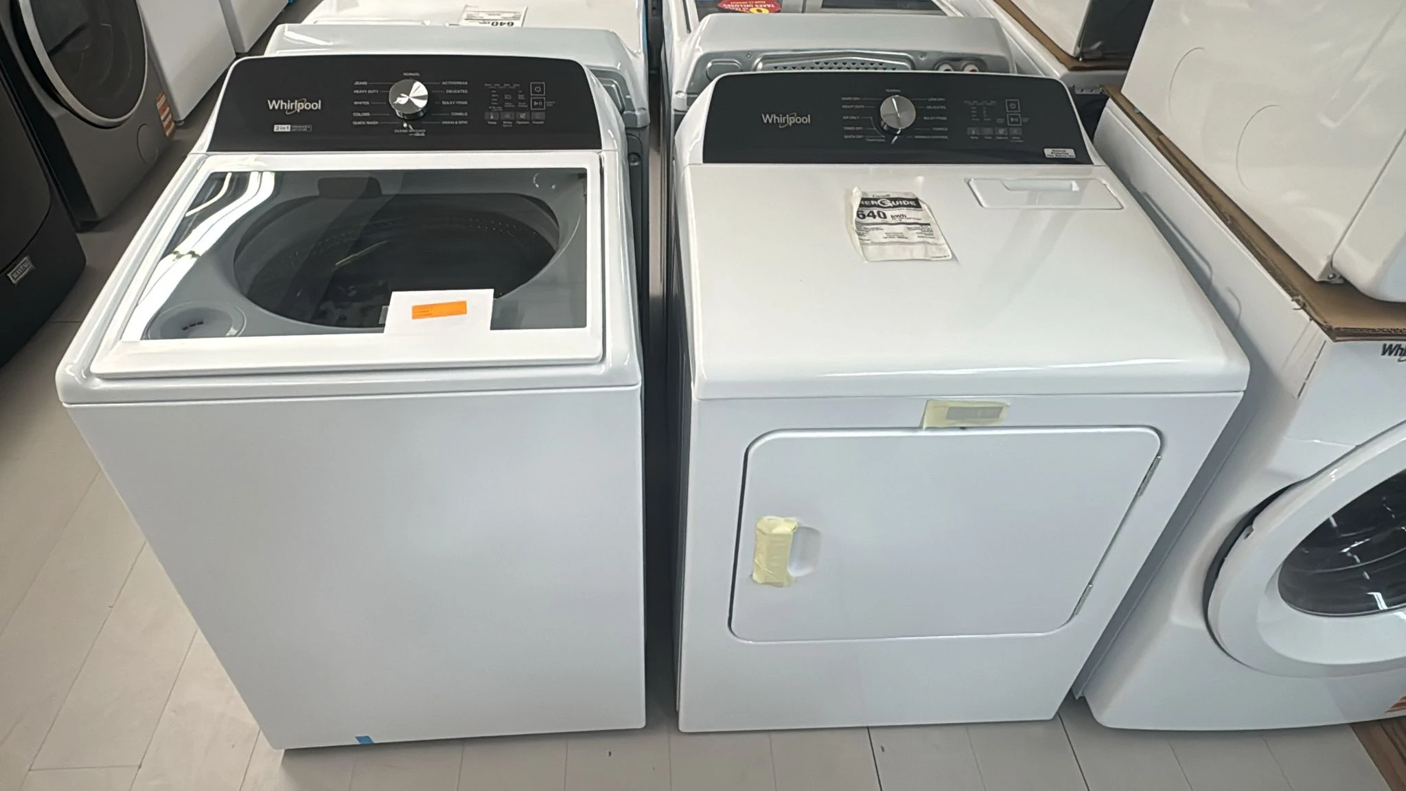 Ensemble laveuse-sécheuse Whirlpool blanc 28 pouces, 5,3 + 7,0 pi³ – WTW5020SW & YWED5010LW - Image 8