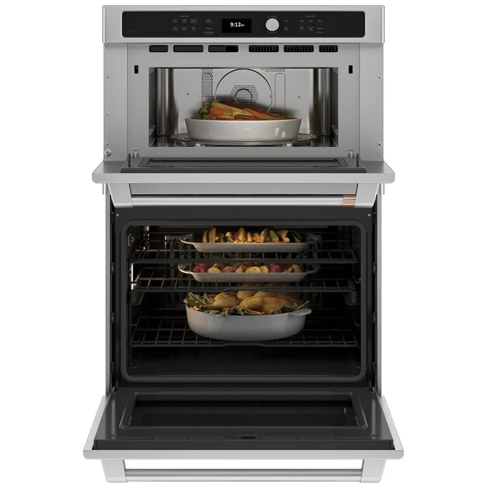 Four micro-ondes encastré GE Café – 30 pouces, 6,7 pi³, convection, inox – CTC912P2NS1 – Image 3