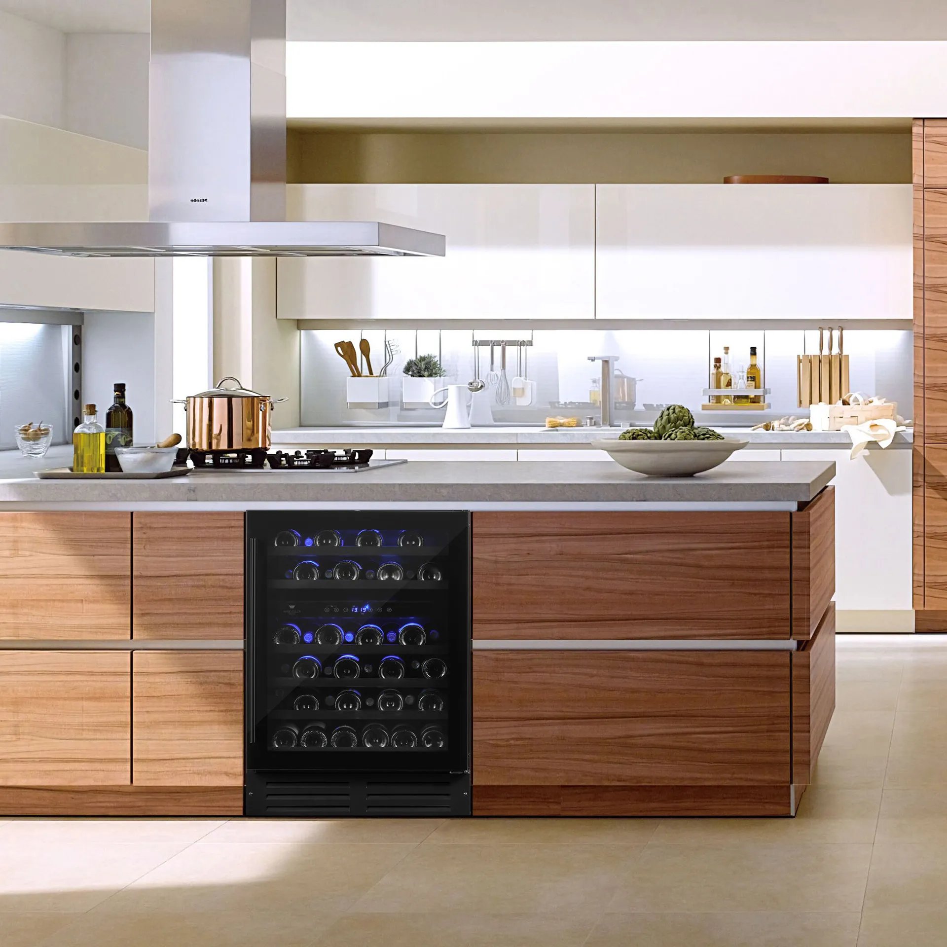 Cellier à vin Wine Cell’R inox 24 pouces, 46 bouteilles, double zone – WC46FGS26 – Image 4