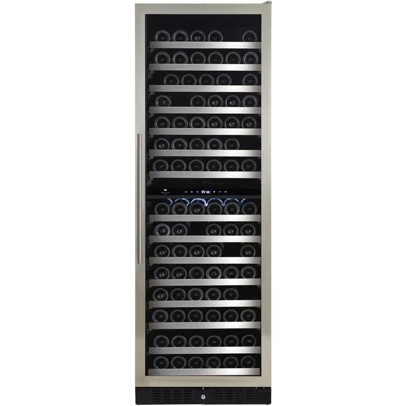 Cellier à vin Diamond 24 pouces, 166 bouteilles, double zone – WC166SSDZ7